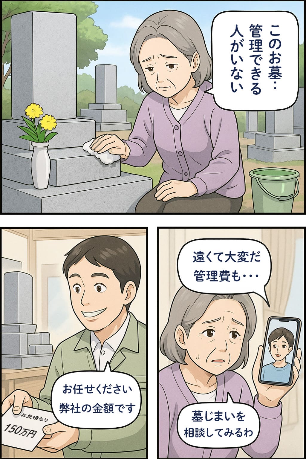 墓じまい漫画1